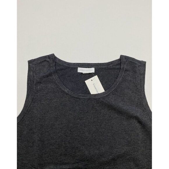 Charter Club Sweater Tank Top Medium Gray Women's Sleeveless Crewneck NEW - Picture 4 of 6